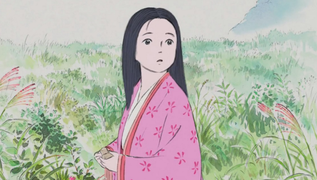 La principessa splendente in una scena del film La storia della principessa splendente (2013) diretto da Isao Takahata