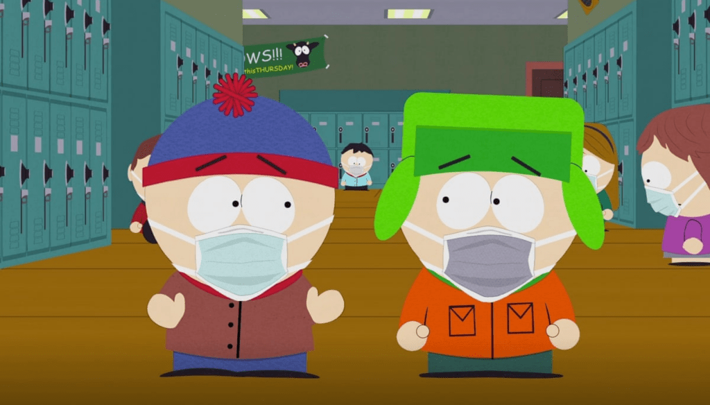 Kyle e Stan in una scena della serie South Park
