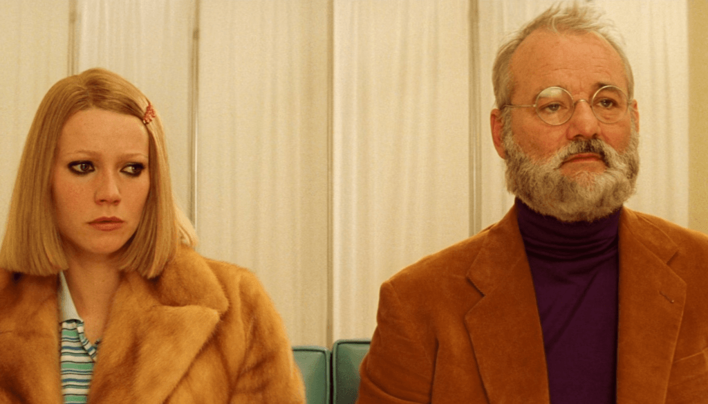 Gwyneth Paltrow e Bill Murray in una scena di The Royal Tenenbaums (2001) di Wes Anderson