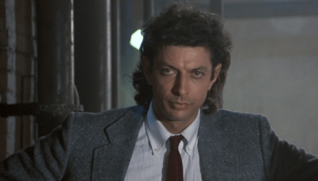 Jeff Goldblum in una scena di La mosca (1983) di David Cronenberg