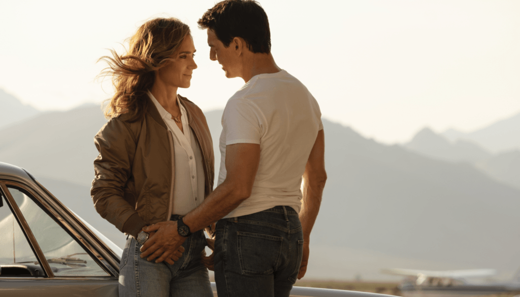 Tom Cruise e Jennifer Connelly in una scena di Top Gun Maverick (2022) di Joseph Kosinski