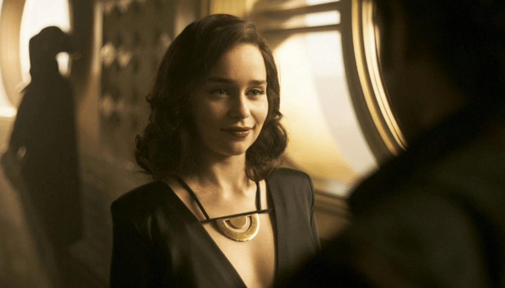 Emilia Clarke in una scena di Solo: A Star Wars Story (2018) di Ron Howard