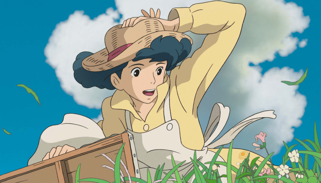 Nahoko in una scena di Si alza il vento (2013) di Hayao Miyazaki