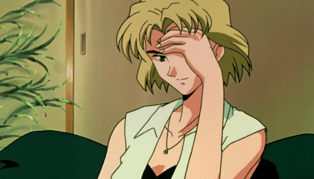 Ritsuko in una scena di Neon Genesis Evangelion (1995 - 1996) di Hideaki Anno