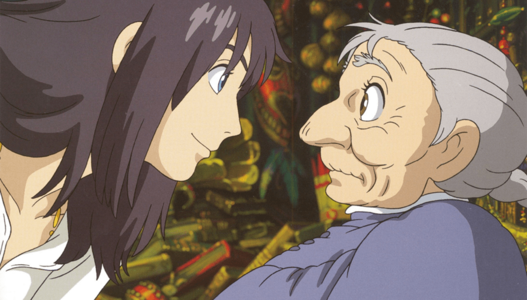 Howl e Sophie in una scena di Il castello errante di Howl (2004) di Hayao Miyazaki