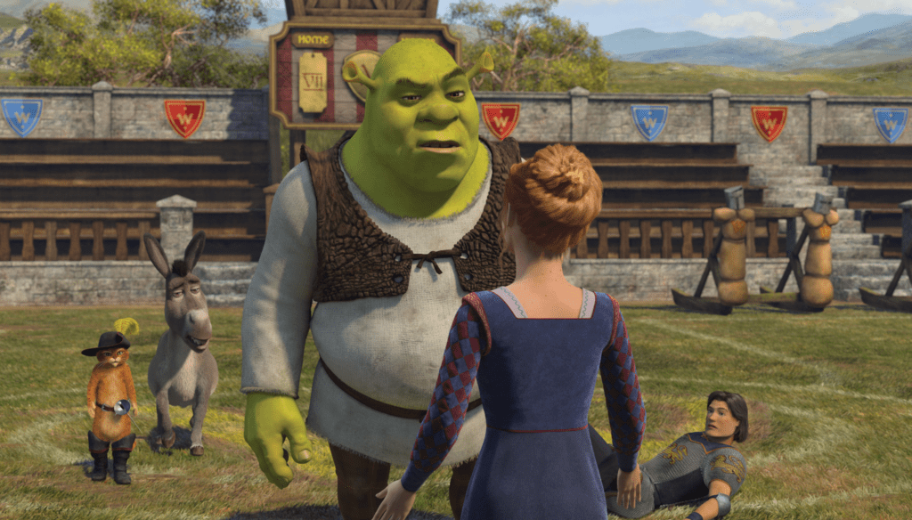 Shrek in una scena di Shrek Terzo (2007) di Raman Hui e Chris Miller 