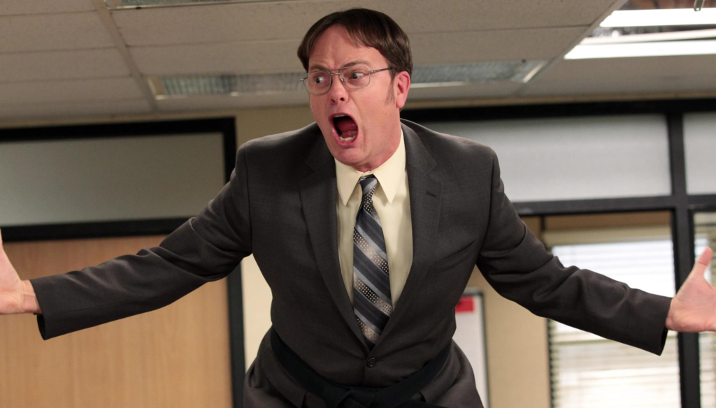 Rainn Wilson in una scena di The Office (2005 - 2013)
