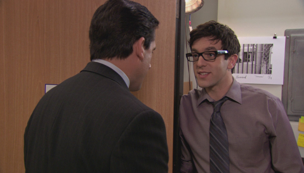 B. J. Novak e Steve Carell in una scena di The Office (2005 - 2013)
