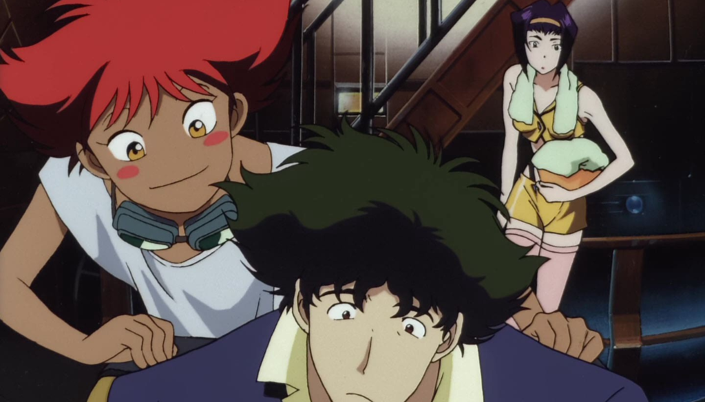 Ed, Spike e Faye nella serie anime Cowboy Bebop (1998-1999) di Shin'ichirō Watanabe