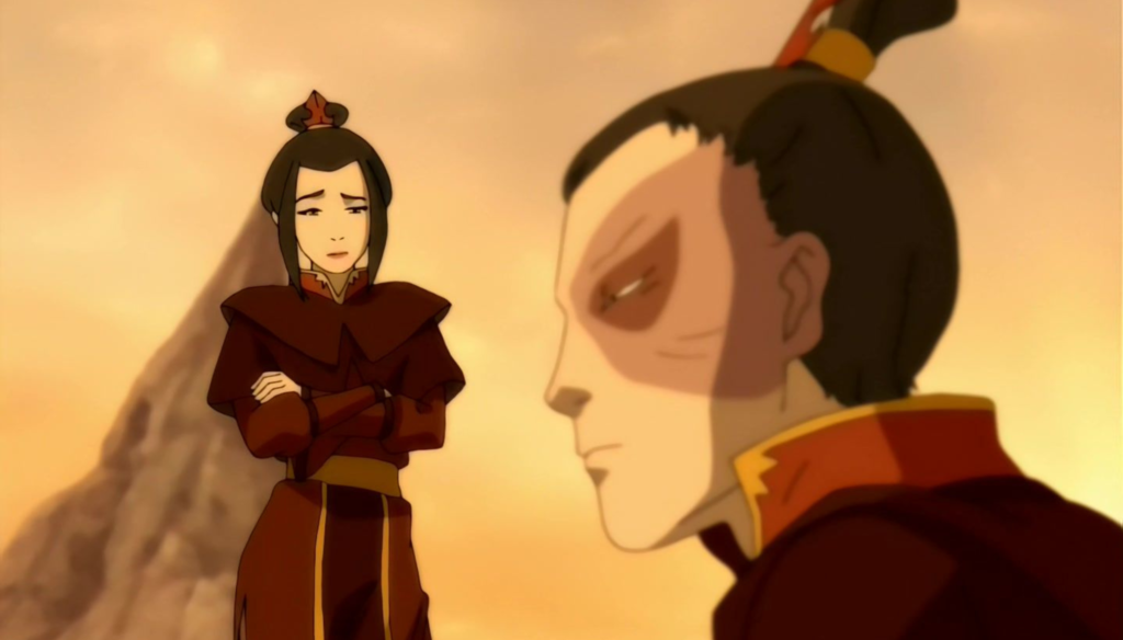 Azula e Zuko in una scena di Avatar - La leggenda di Aang (2005-2008) di Michael Dante DiMartino e Bryan Konietzko