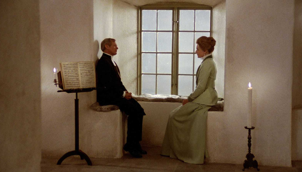 Ewa Frölin e Jan Malmsjö in una scena di Fanny e Alexander (1982) di Ingmar Bergman, ultima opera da regista