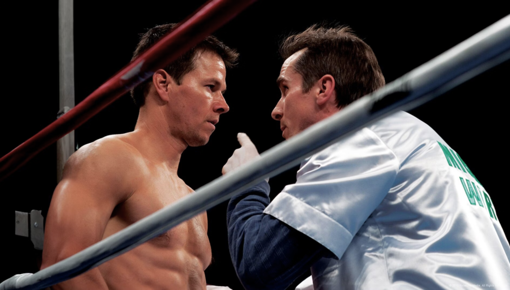 Mark Wahlberg e Christian Bale in una scena di The Fighter (2010) di David O'Russel 