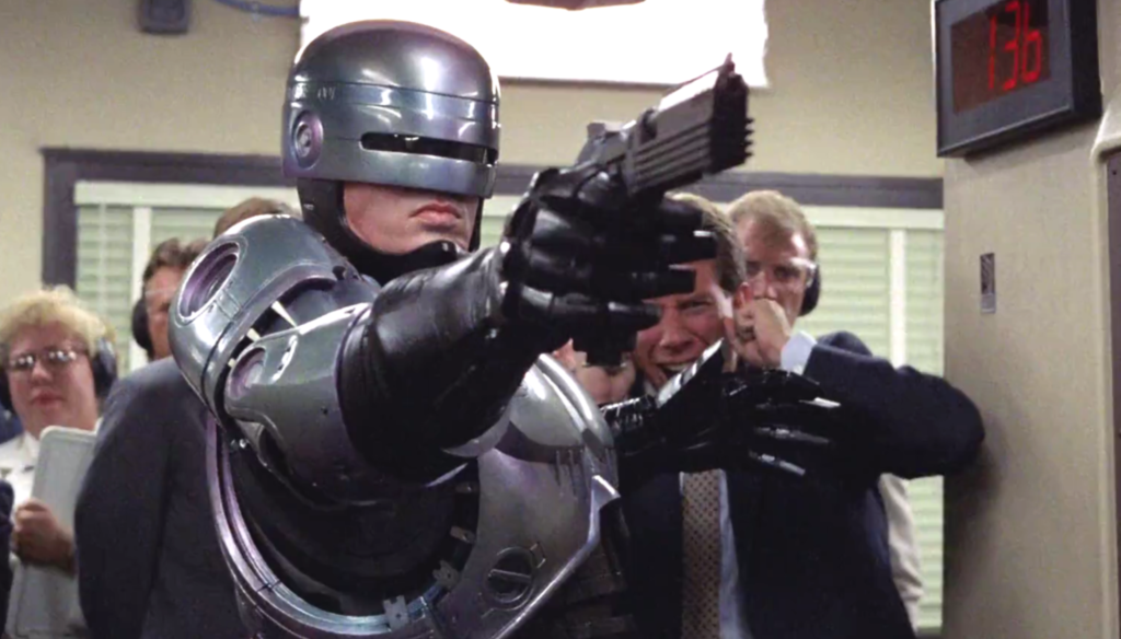 Una scena di RoboCop (1987) di Paul Verhoeven