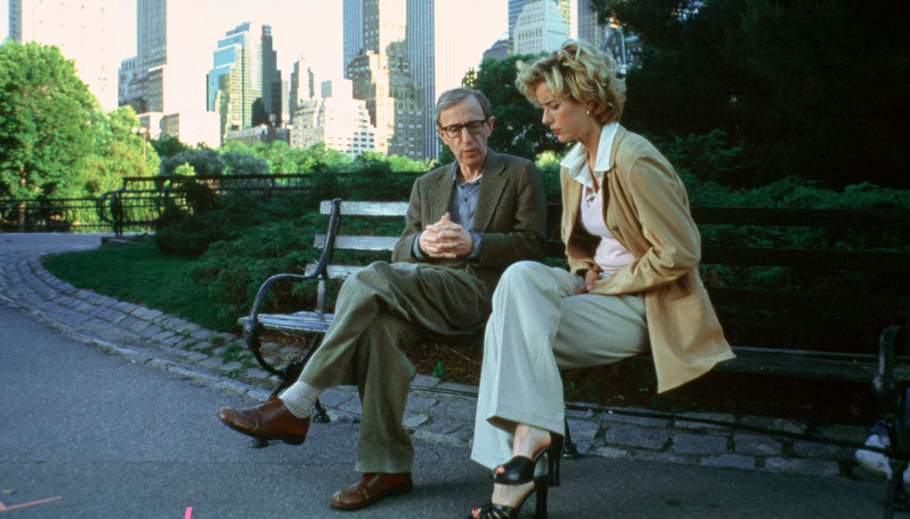 Woody Allen e Téa Leoni in una scena di Hollywood Ending (2002) di Woody Allen 