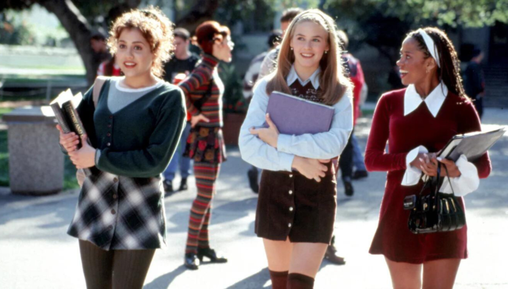 Brittany Murphy, Alicia Silverstone e Stacey Dash in una scena di Cluless (1995) anche noto come Ragazze di Beverly Hills