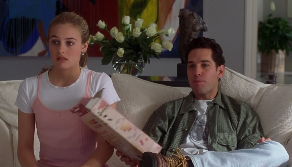 Alicia Silverstone e Paul Rudd in una scena di Clueless (1995) anche noto come Ragazze di Beverly Hills