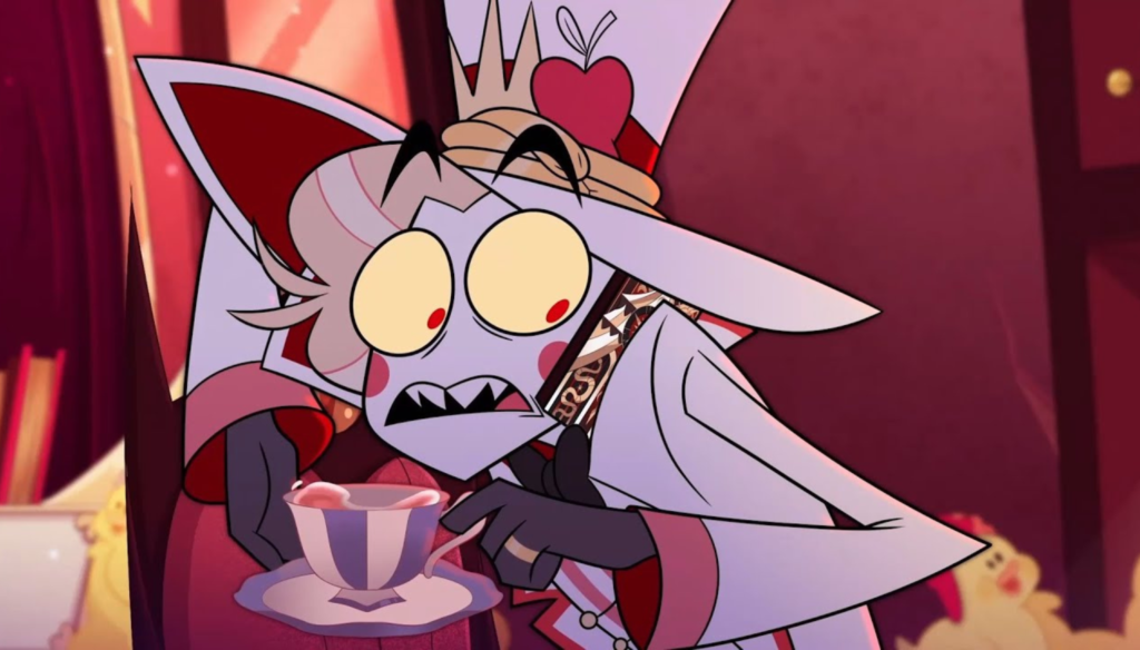 Lucifero in una scena di Hazbin Hotel (2023 - ...)