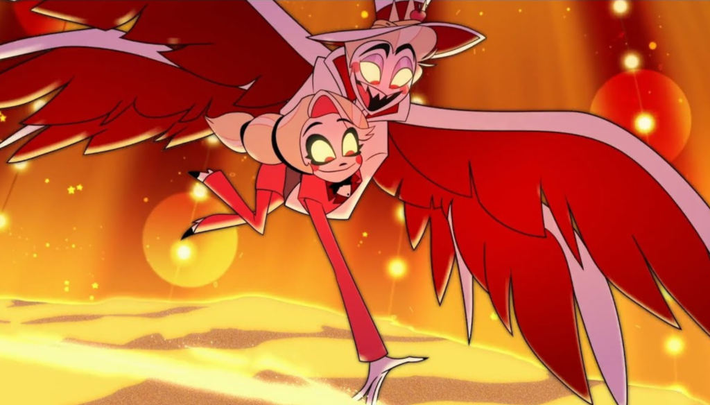 Lucifero e Charlie in una scena di Hazbin Hotel (2023 - ...)v