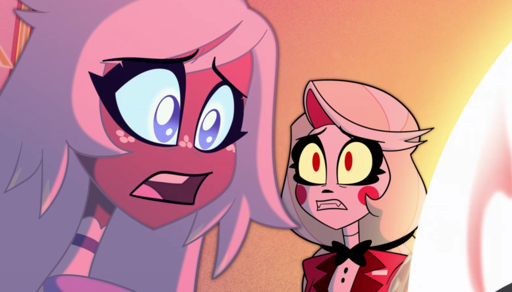 Emily e Charlie in una scena di Hazbin Hotel (2023 - ...)