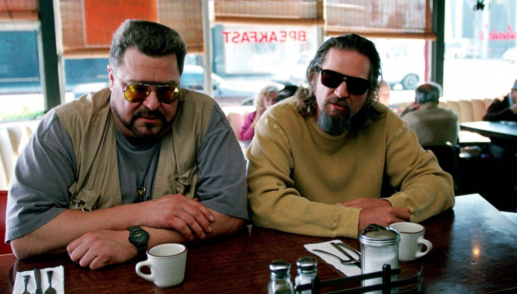 Jeff Bridges e John Goodman in una scena di Il grande Lebowski (1998) di Joel ed Ethan Coen