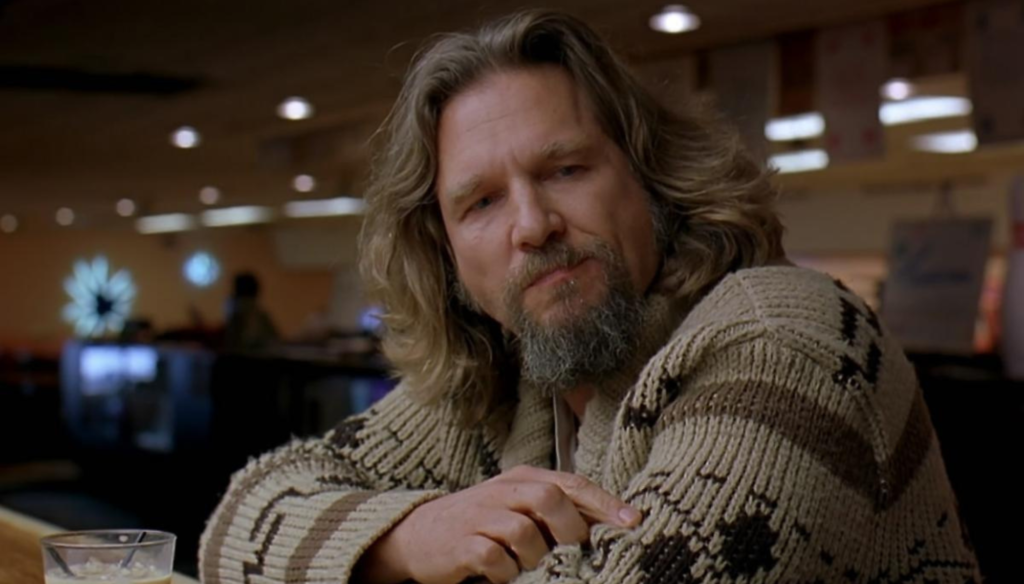 Jeff Bridges in una scena di Il grande Lebowski (1998) di Joel ed Ethan Coen