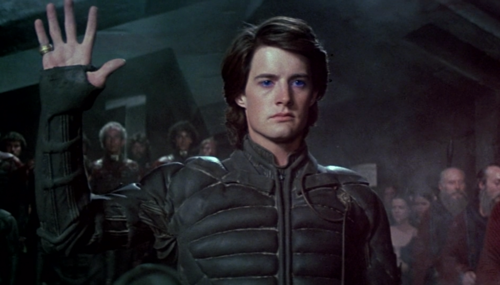 Kyle MacLachlan in una scena di Dune (1984) di David Lynch