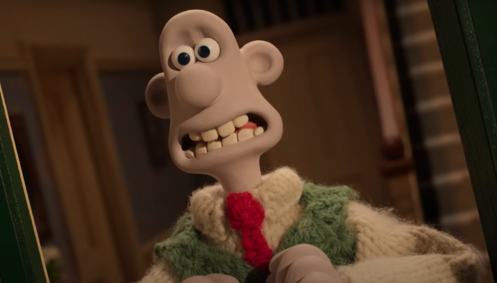 Wallace in una scena di Wallace & Gromit: Vengeance Most Fowl (2024) di Nick Park e Merlin Crossingham