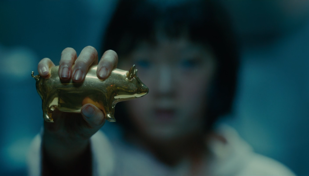 Ahn Seo-hyun (Mija) in una scena di Okja (2017) di Bong Jo-Hoon